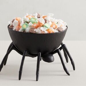 Pottery Barn Halloween Trick Or Treat Spider Metal Candy Bowl